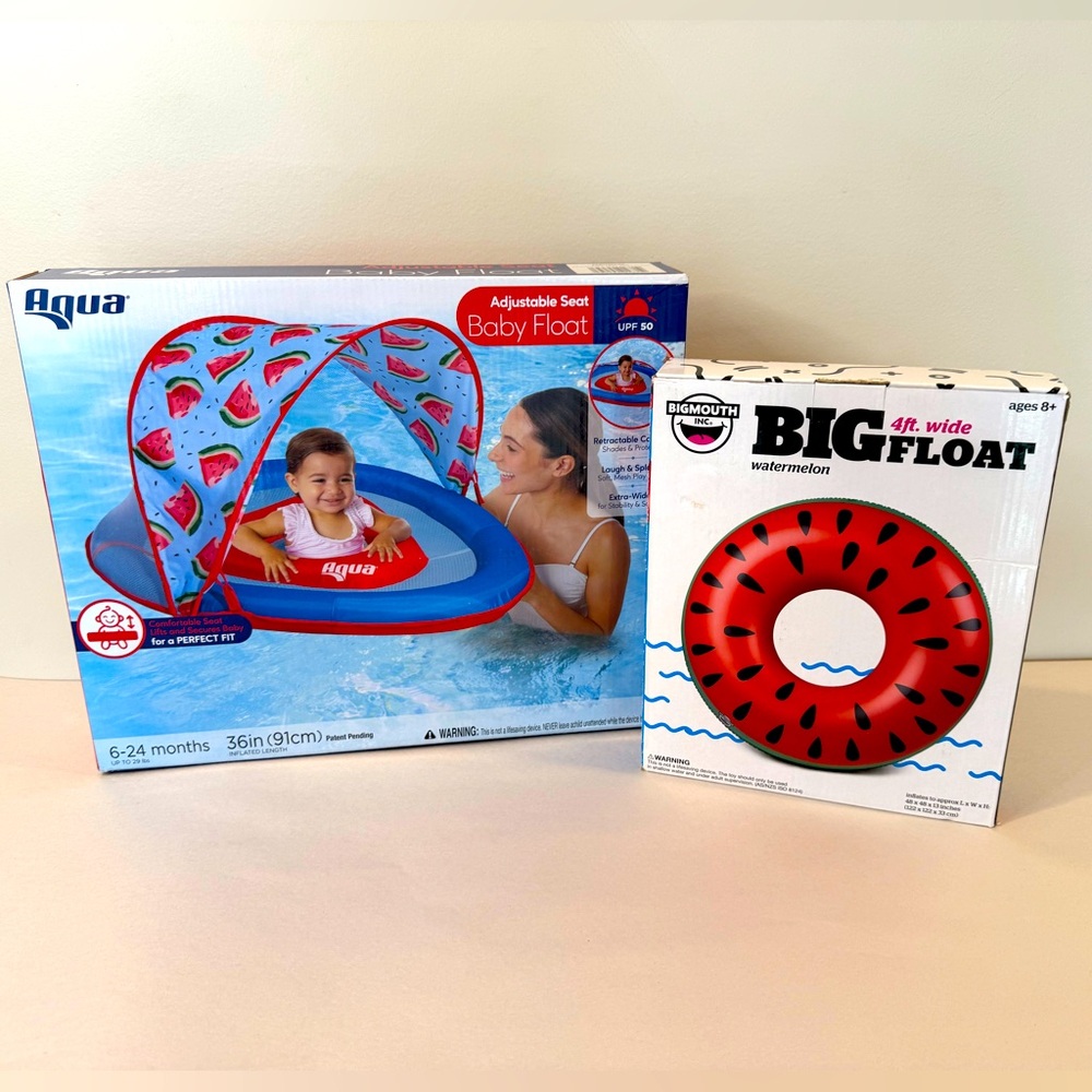 Ready for Summer SALE! Bundle of 2 Pool Floats- 1 Aqua Baby Float & 1- Big Mouth